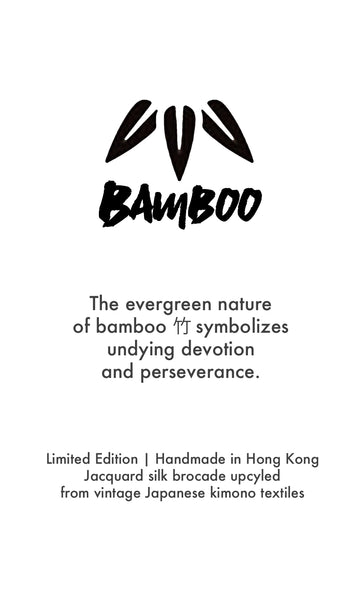 Kimono Envelope Clutch Bag with Butterflies and Bamboo | Upcycled Kimono Obi Silk - Heritage ReFashioned