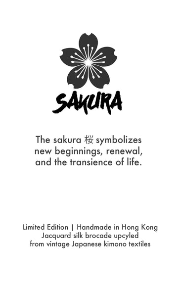 [LAST ONE] Sakura Kimono Clutch Purse | Upcycled from vintage Japanese Obi - Heritage ReFashioned