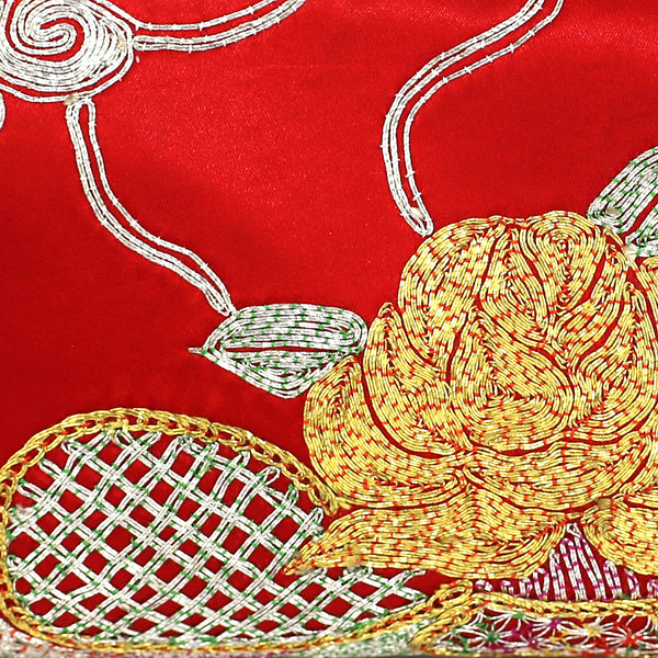 RARE Chinese Kwan Kwa Clutch - Phoenix & Peony basket 【裙褂手袋-鳳,  牡丹】 - Heritage ReFashioned