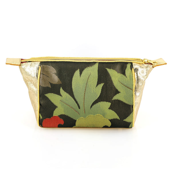 Japanese Kimono Camellia Kimono Travel / Make-up Bag | Refashioned from vintage kimono - Heritage ReFashioned