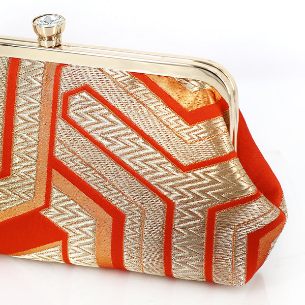 Bishamon in Orange and Green | Upcycled from vintage Japanese Obi - Heritage ReFashioned