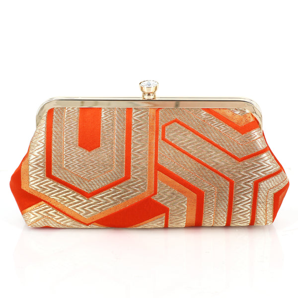 Bishamon in Orange and Green | Upcycled from vintage Japanese Obi - Heritage ReFashioned