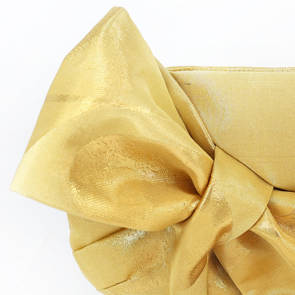 Kimono Obi Bow Clutch Bag | Golden Butterfly | Upcycled from vintage Japanese Silk - Heritage ReFashioned