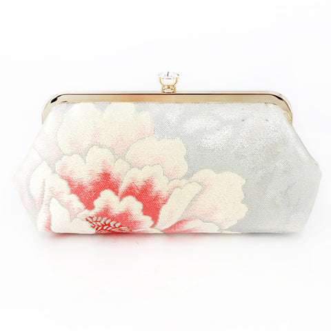 Pink Peony Kimono Clutch Bag | Upcycled from vintage Japanese Obi - Heritage ReFashioned