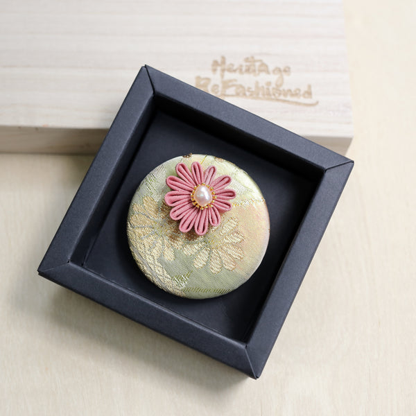 Kimono Silk Flower Hair Tie | Chrysanthemum - Heritage ReFashioned