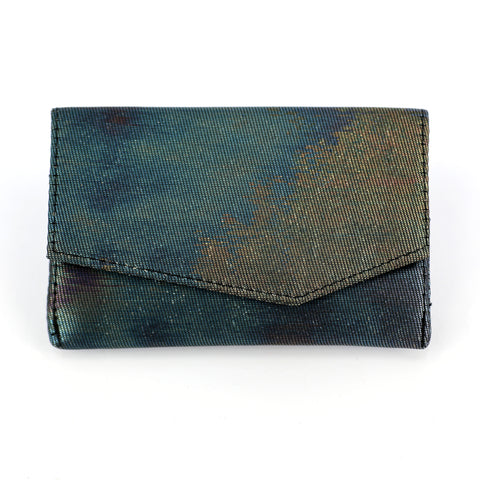 Japanese Kimono Business Card Holder - Navy Blue + Foil | Upcycled from vintage Obi textiles - Heritage ReFashioned