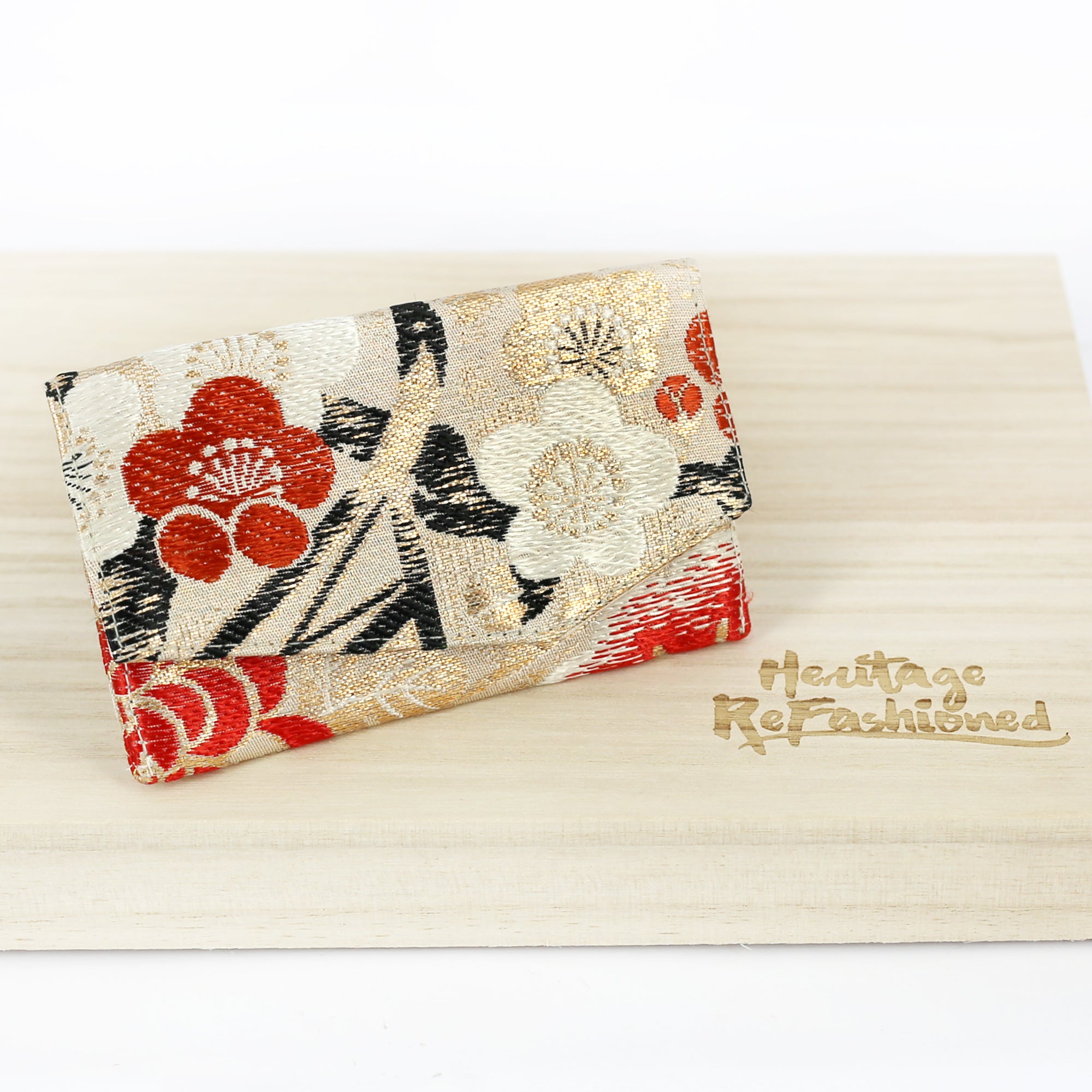 BC045 - Business Card Case/Holder - Vintage Butterflies Kimono