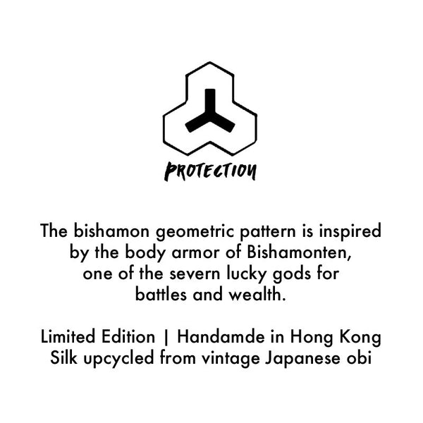 Kimono Clutch Purse in Bishamon in Silver | Upcycled vintage Japanese Textile - Heritage ReFashioned